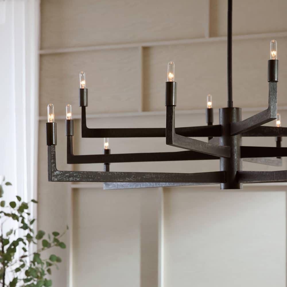 Sculptural Griff Large Chandelier – Black