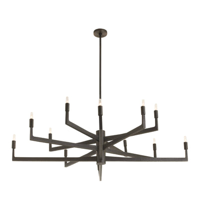Sculptural Griff Large Chandelier – Black