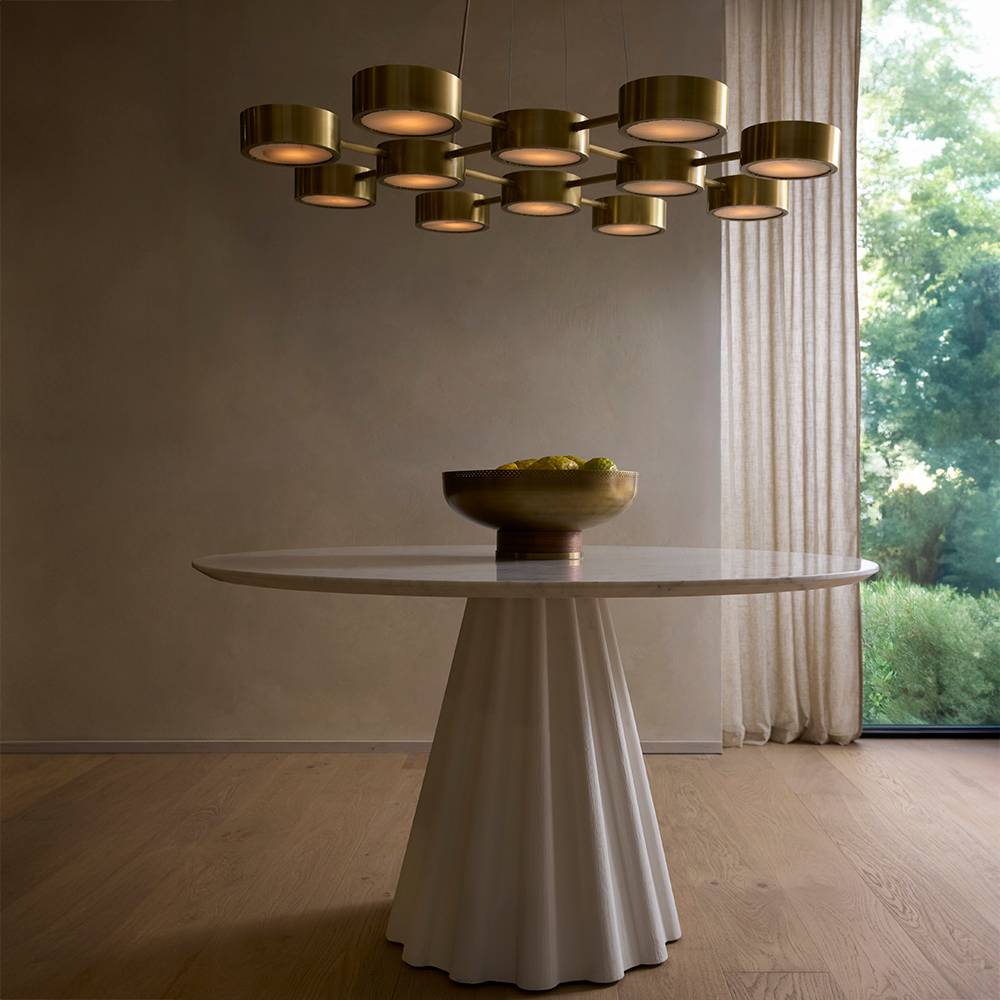 Artisan Wright Grid Chandelier, alternate view
