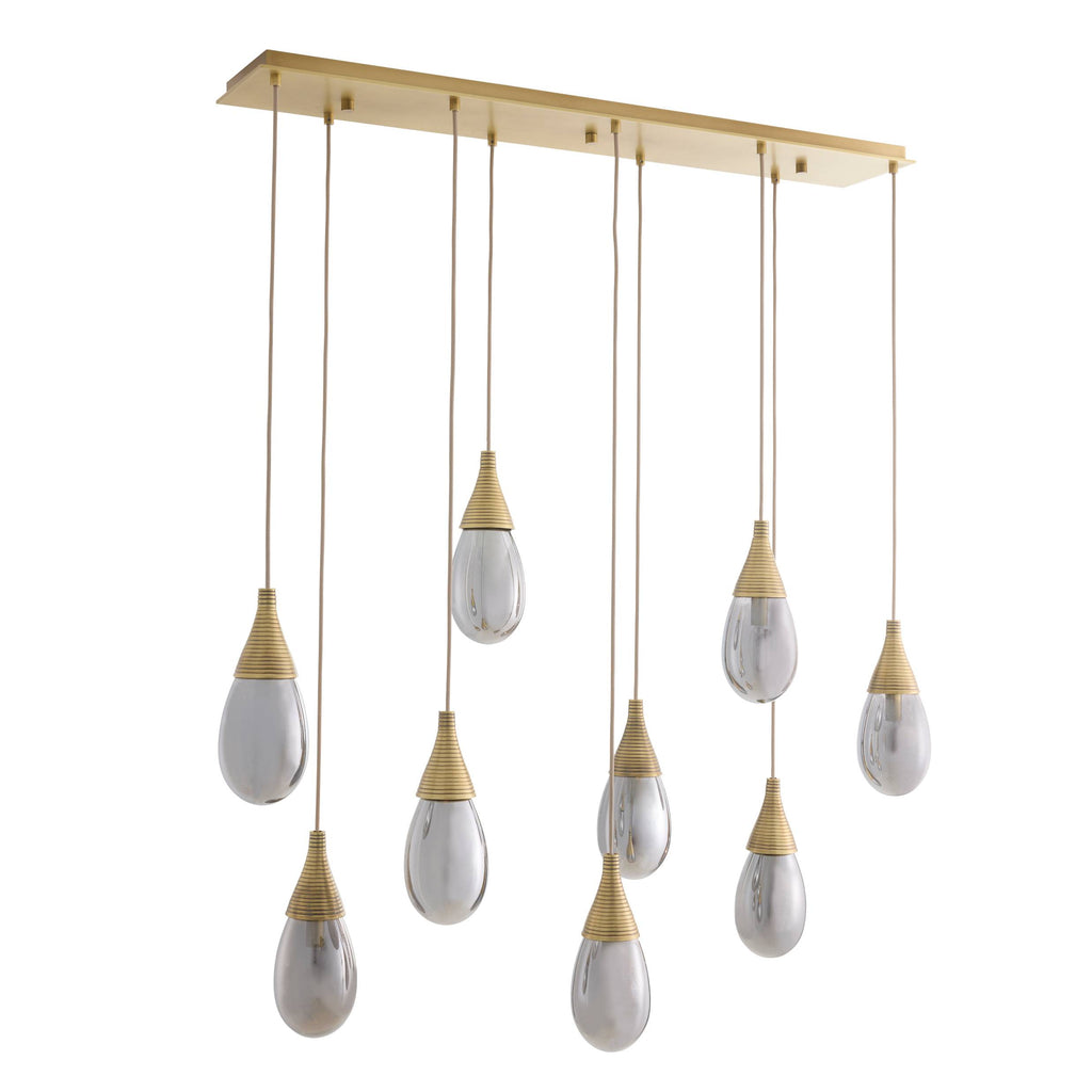 Sculptural Giselle Linear Multi-Port Chandelier