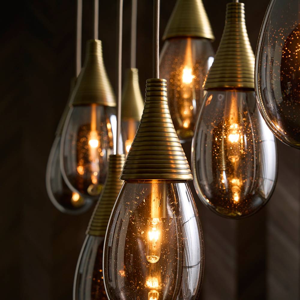 Sculptural Giselle Linear Multi-Port Chandelier, alternate view