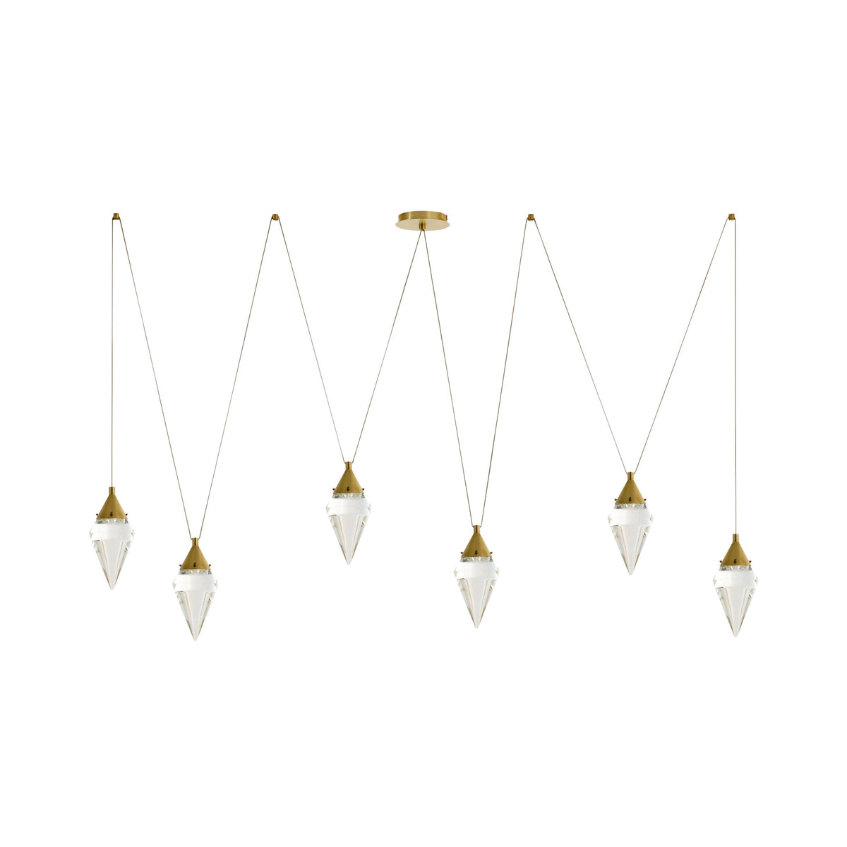 Sculptural Berkley Multi-Drop Chandelier, alternate view