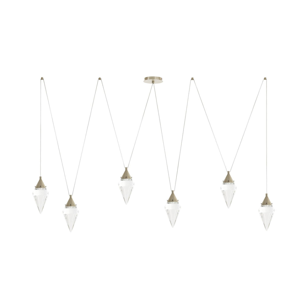 Sculptural Berkley Multi-Drop Chandelier, alternate view