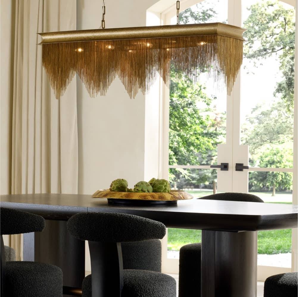 Heritage Heiress Linear Chandelier, alternate view