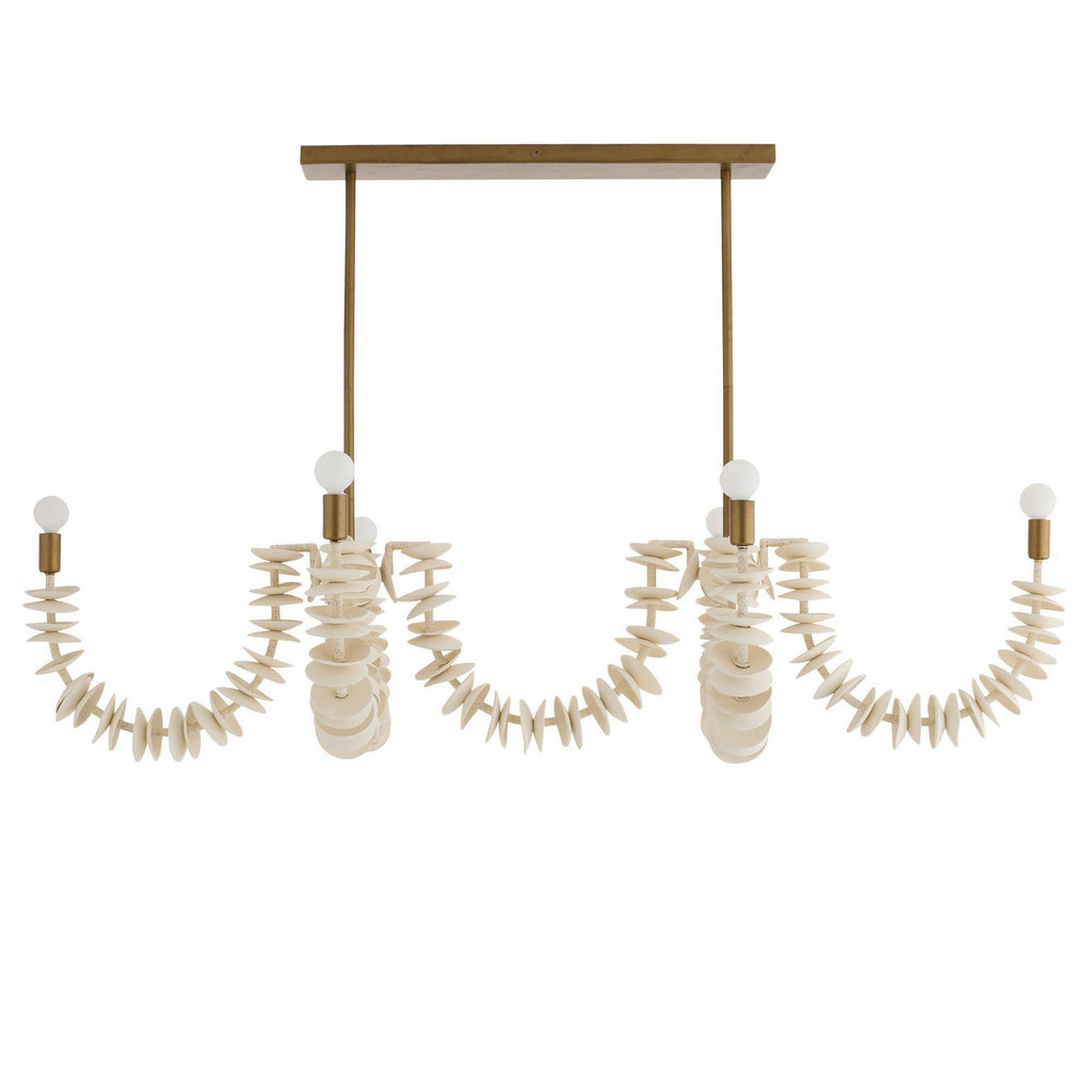 Sculptural Kalama Linear Chandelier