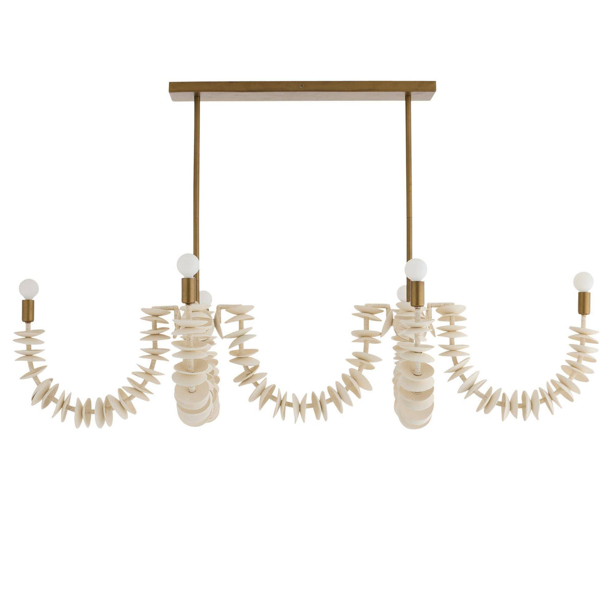 Sculptural Kalama Linear Chandelier