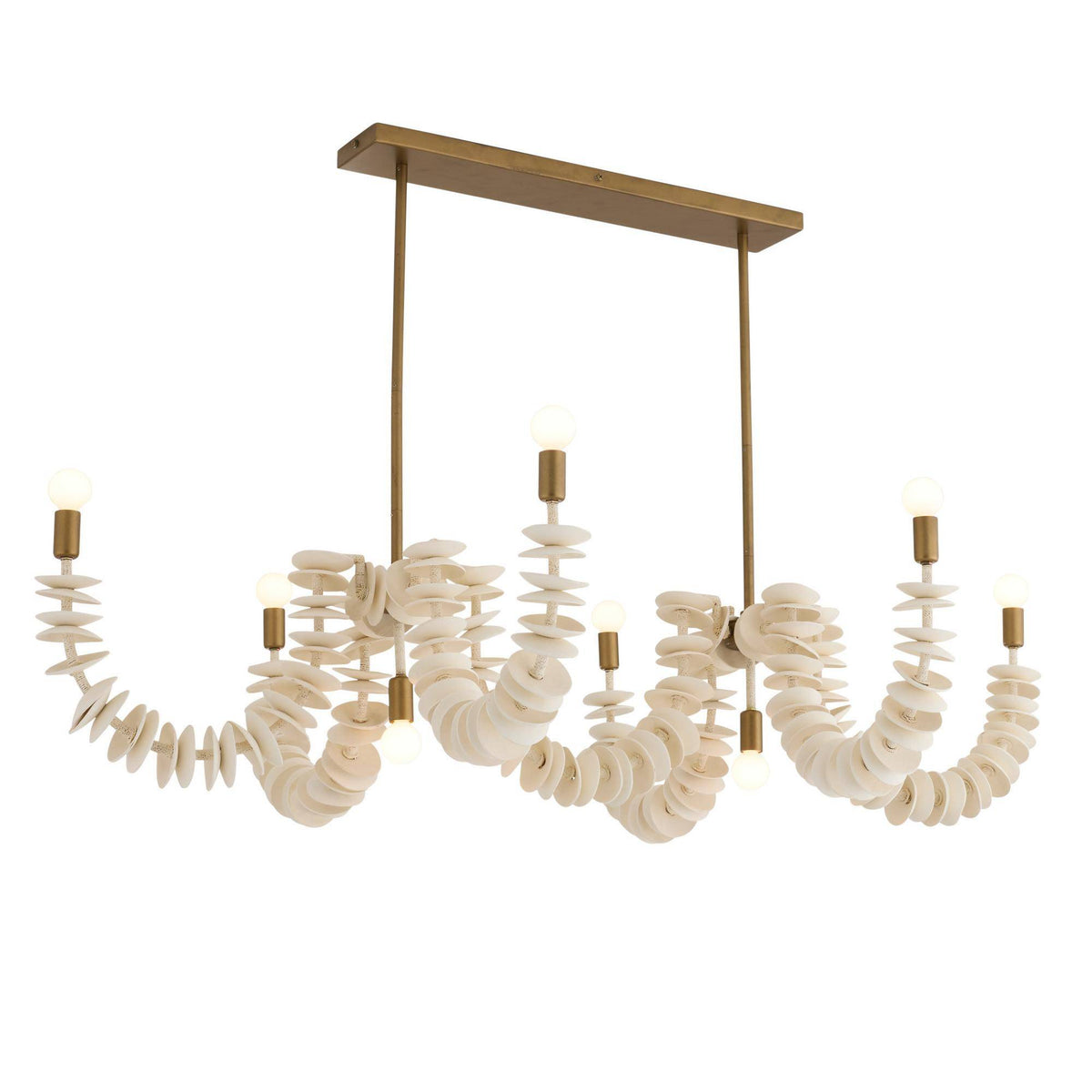 Sculptural Kalama Linear Chandelier