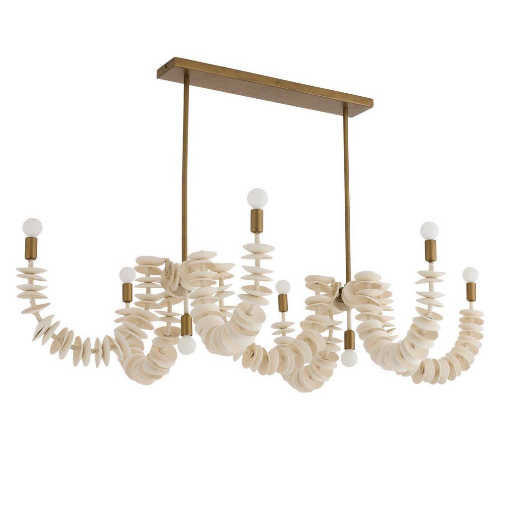 Sculptural Kalama Linear Chandelier