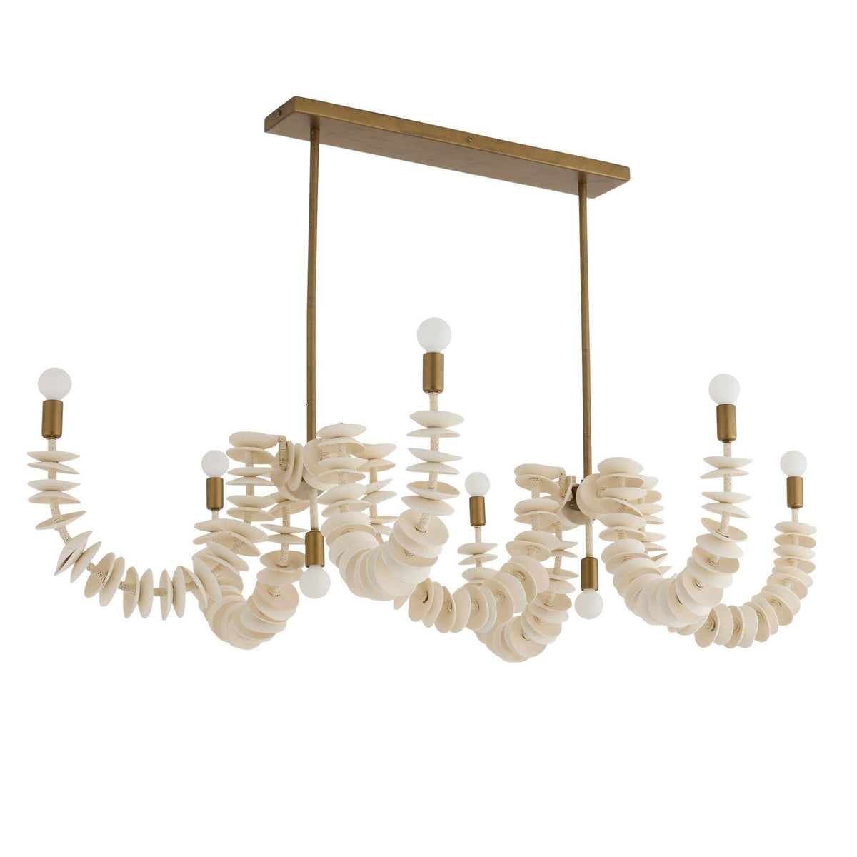 Sculptural Kalama Linear Chandelier