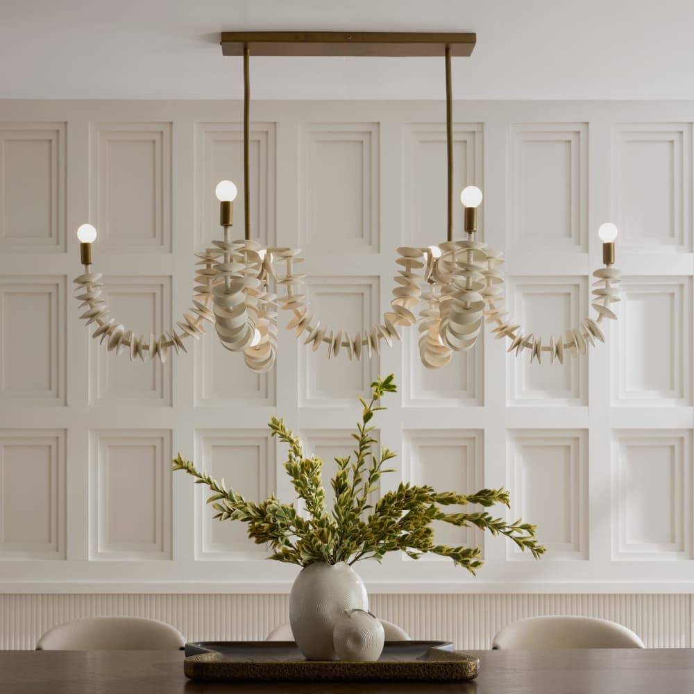 Sculptural Kalama Linear Chandelier, alternate view