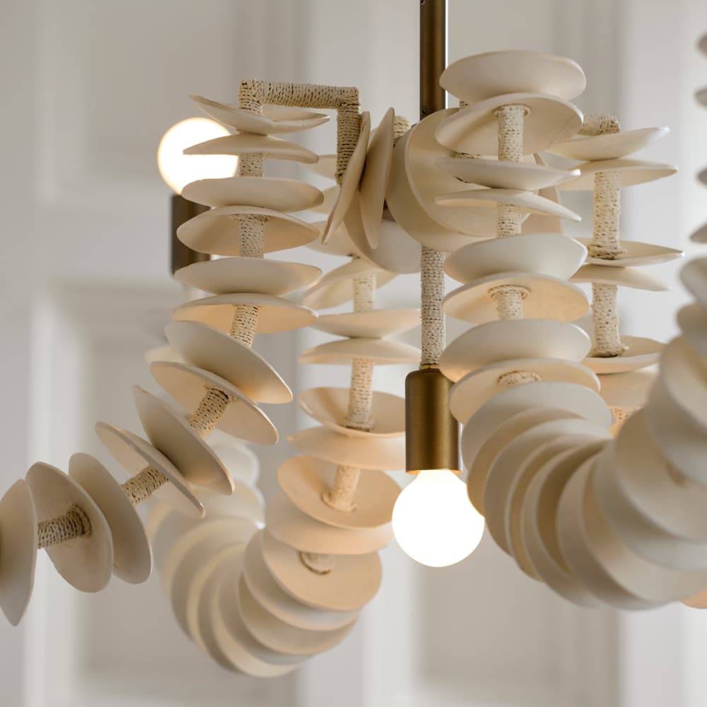 Sculptural Kalama Linear Chandelier