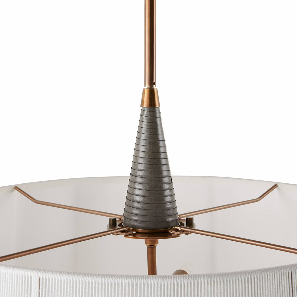Sculptural Middlebury Pendant – White, Cotton