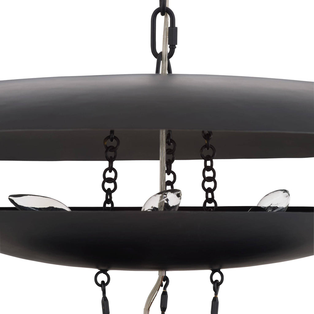 Sculptural Florko Chandelier – Black