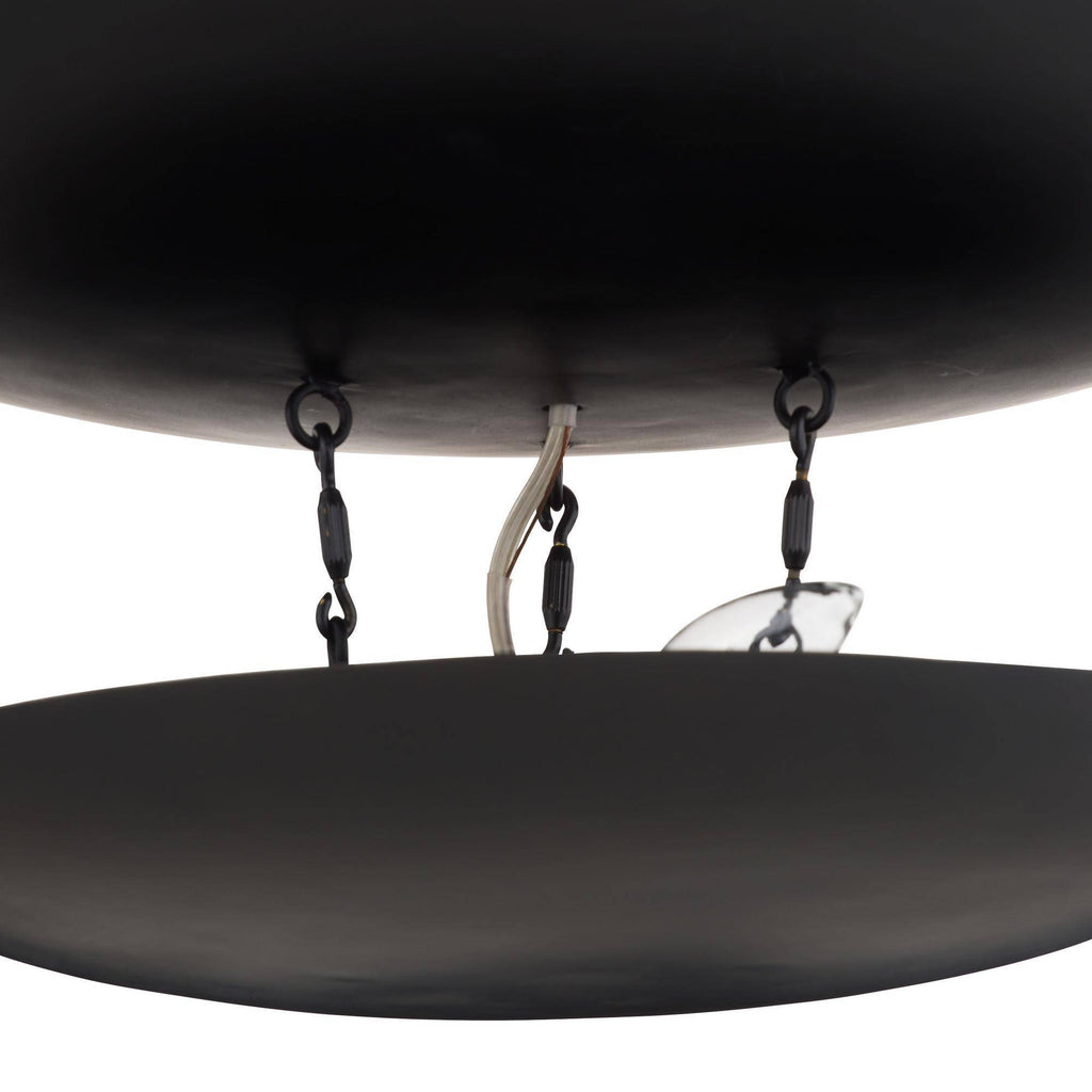 Sculptural Florko Chandelier – Black