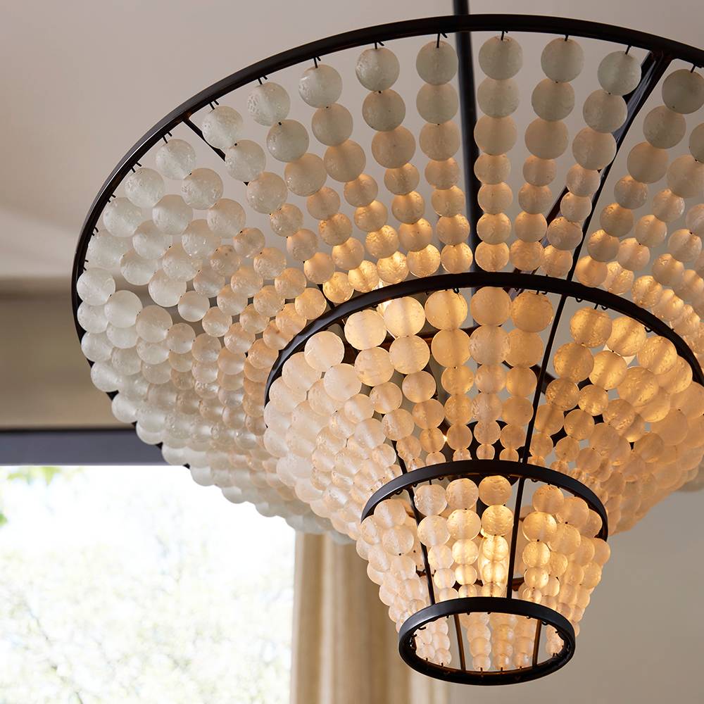 Sculptural Lulu Beaded Chandelier, alternate view
