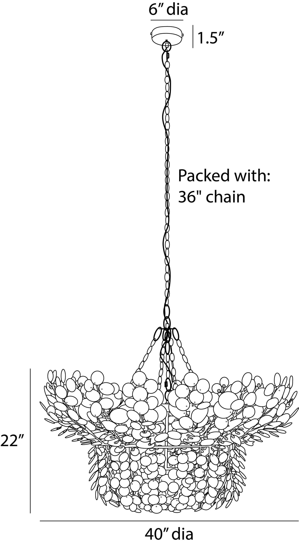 Heritage Bilal Chandelier, alternate view