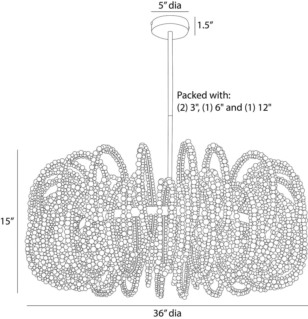 Sculptural Keely Chandelier