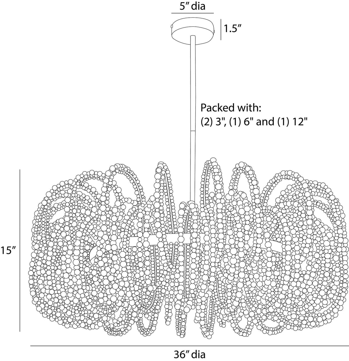 Sculptural Keely Chandelier