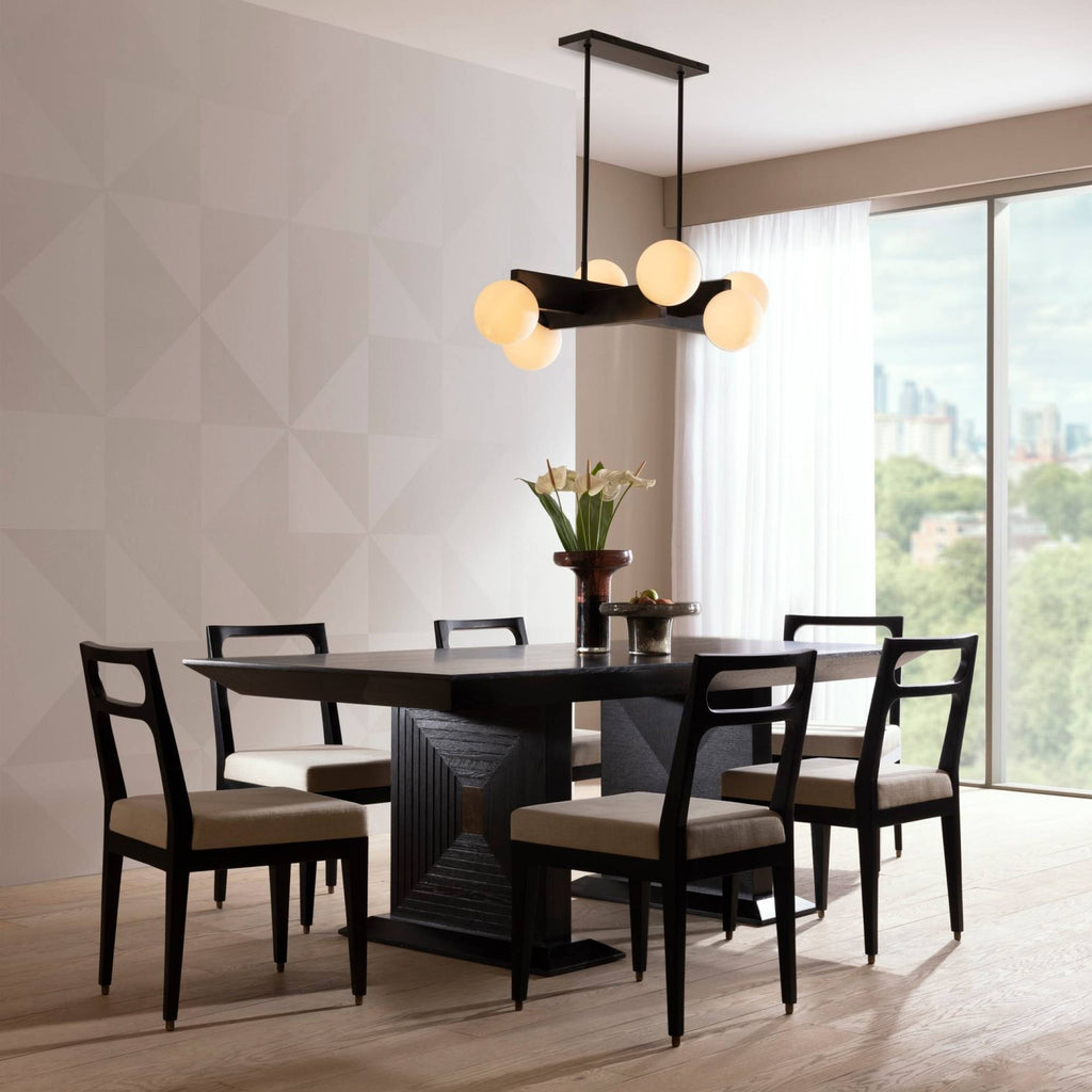 Signature Tallow Linear Chandelier, alternate view