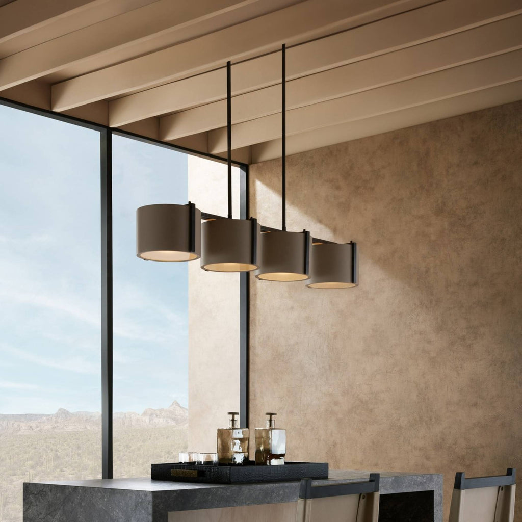 Sculptural Zachary Linear Chandelier, alternate view