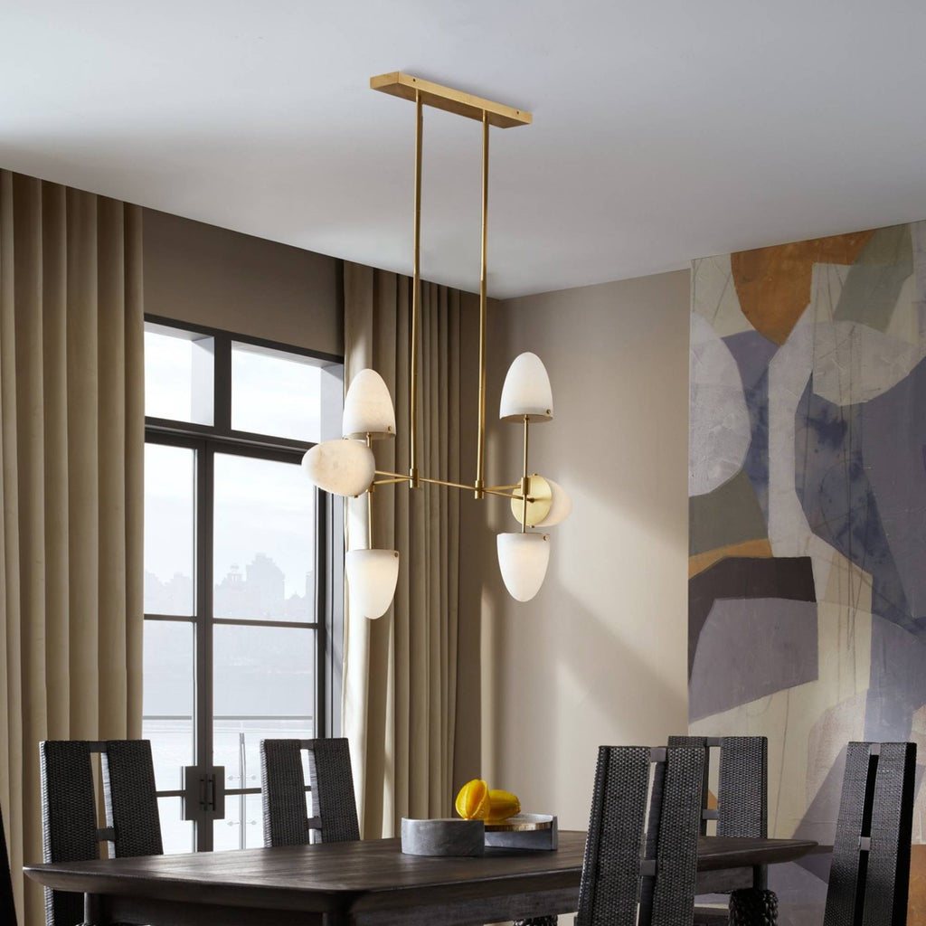 Sculptural Alazani Linear Chandelier, alternate view