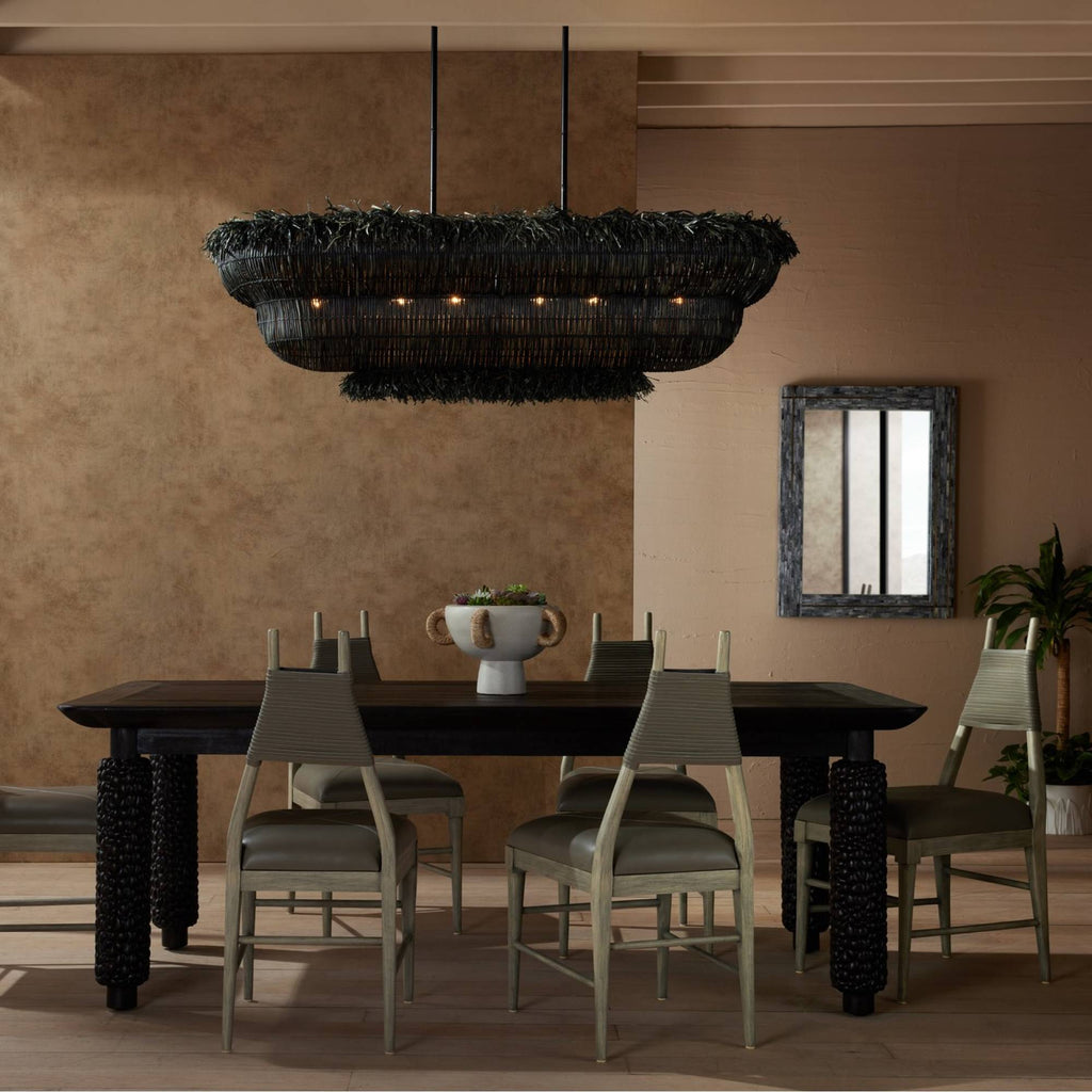 Sculptural Yessika Linear Chandelier, alternate view