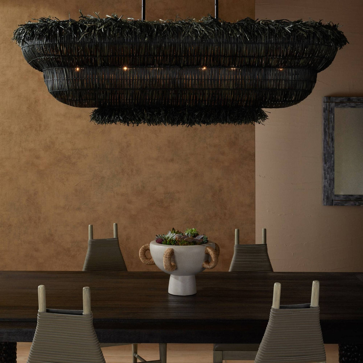 Sculptural Yessika Linear Chandelier