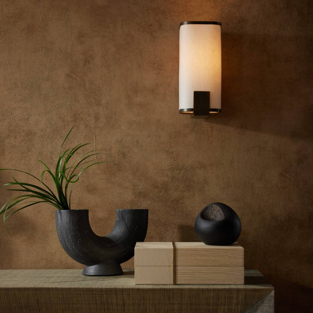Sculptural Braxton Wall Sconce, alternate view