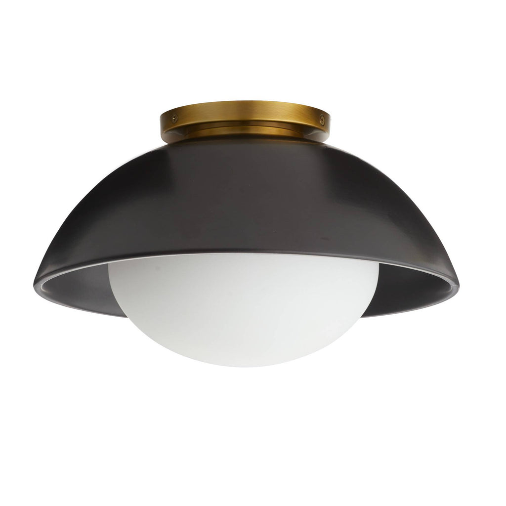Signature Glaze Small Flush Mount – Black