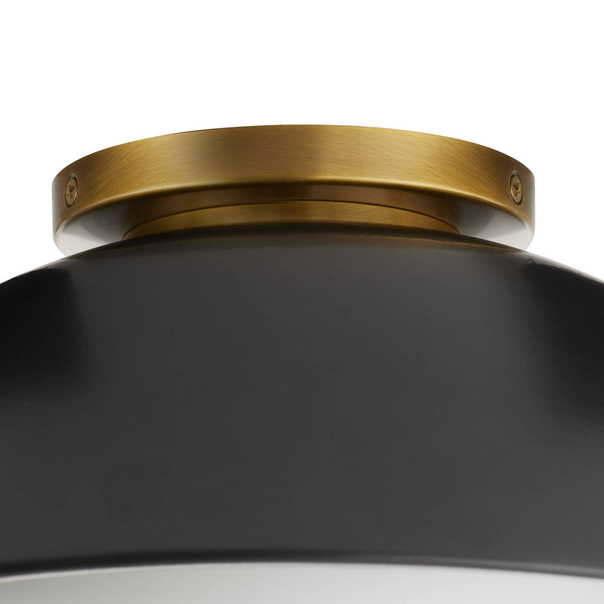 Signature Glaze Small Flush Mount – Black