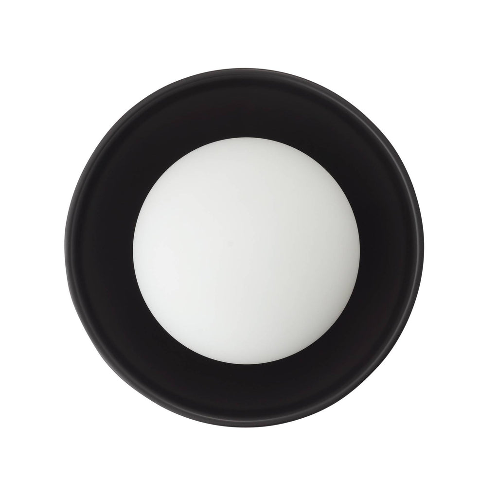 Signature Glaze Small Flush Mount – Black