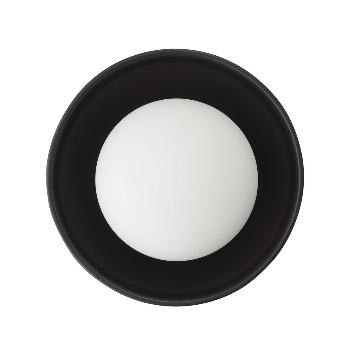 Signature Glaze Small Flush Mount – Black