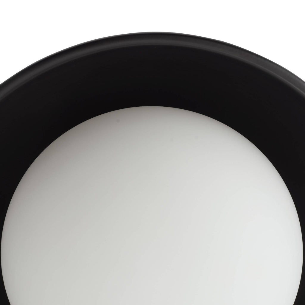 Signature Glaze Small Flush Mount – Black