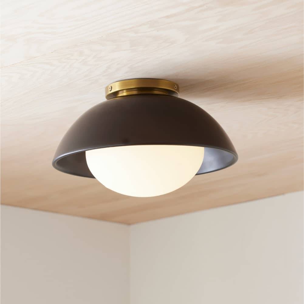 Signature Glaze Small Flush Mount – Black