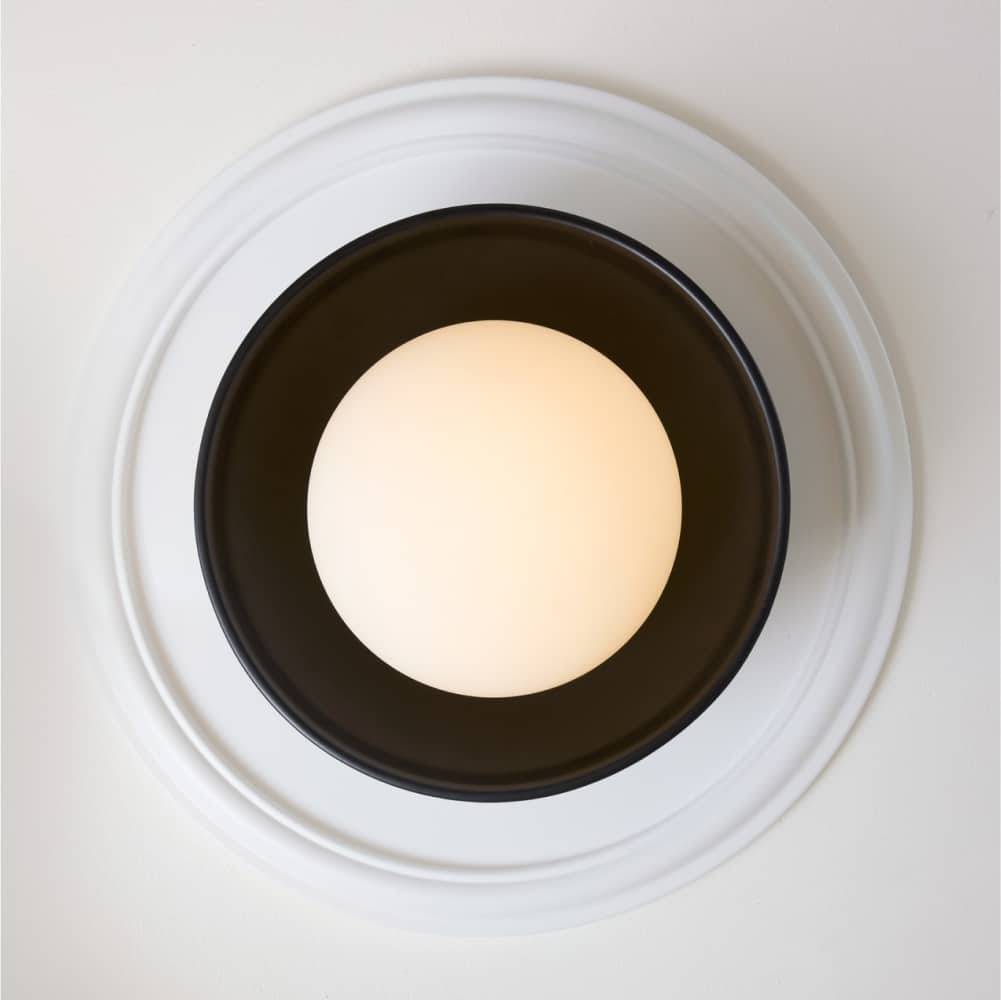 Signature Glaze Small Flush Mount – Black
