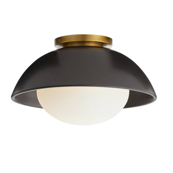Signature Glaze Small Flush Mount – Black