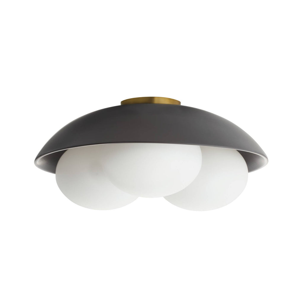 Signature Glaze Large Flush Mount – Black