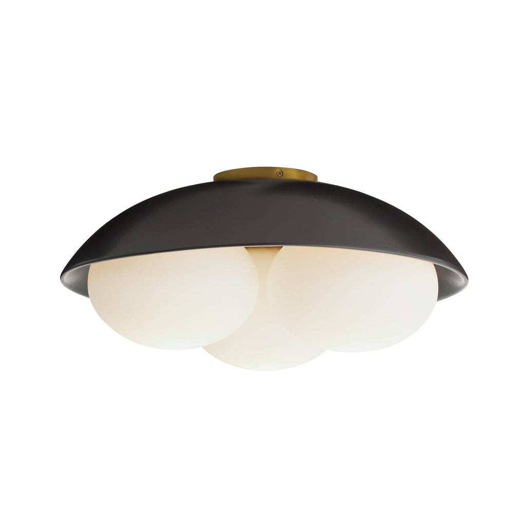 Signature Glaze Large Flush Mount – Black