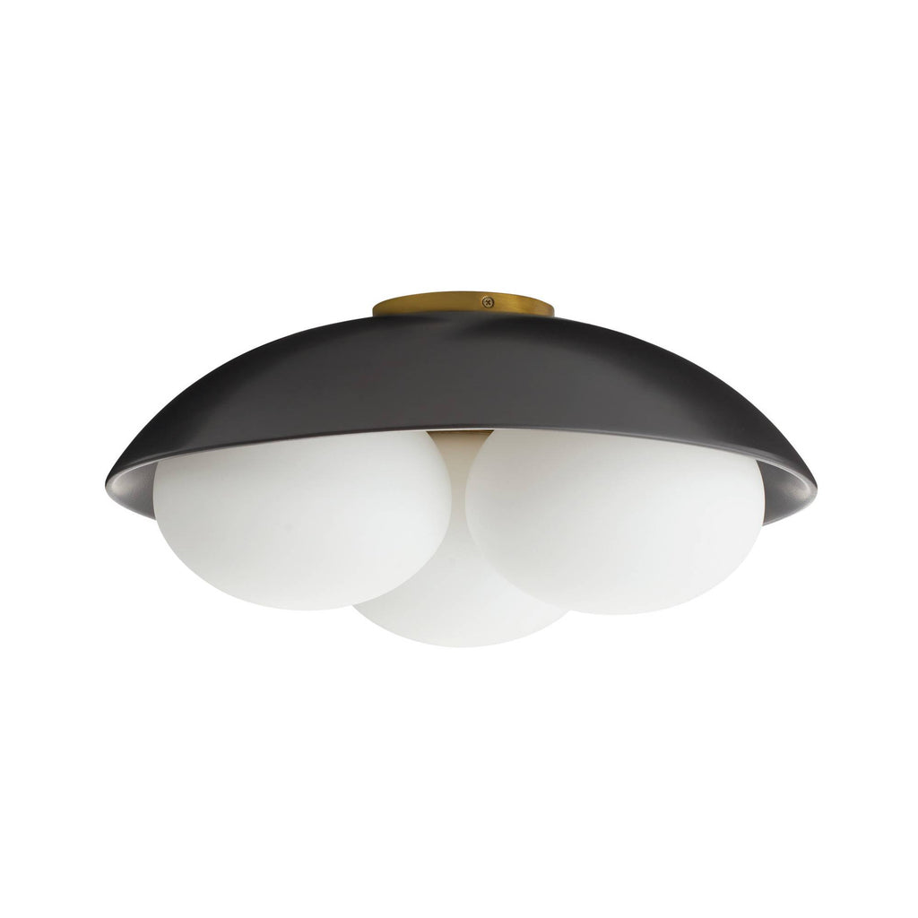 Signature Glaze Large Flush Mount – Black