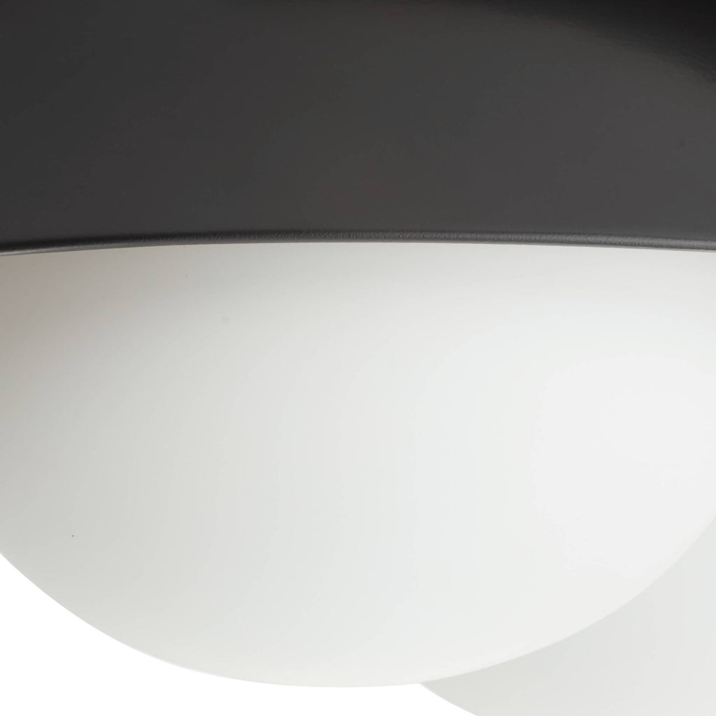 Signature Glaze Large Flush Mount – Black