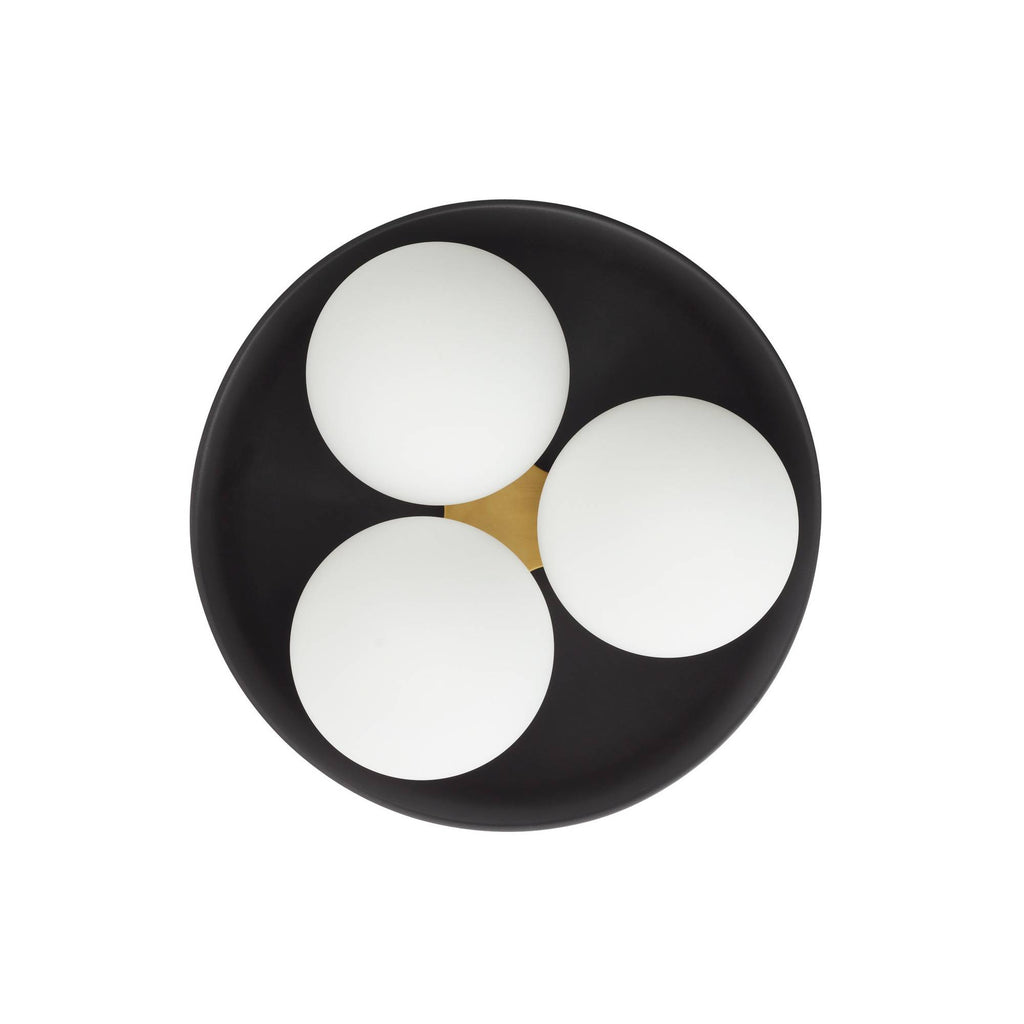 Signature Glaze Large Flush Mount – Black