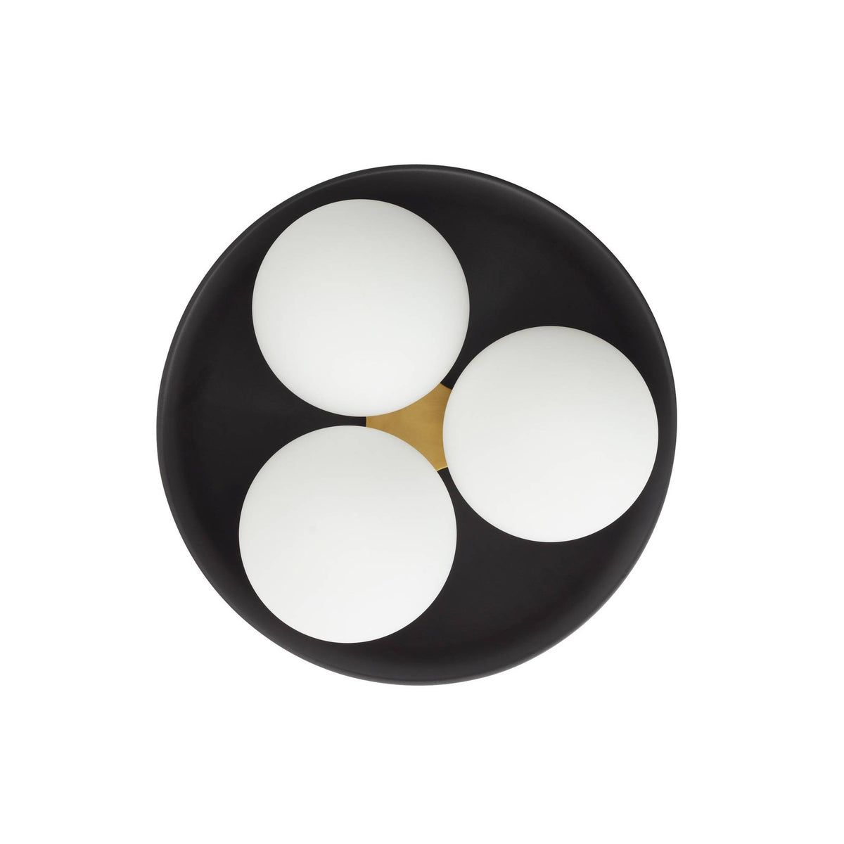 Signature Glaze Large Flush Mount – Black