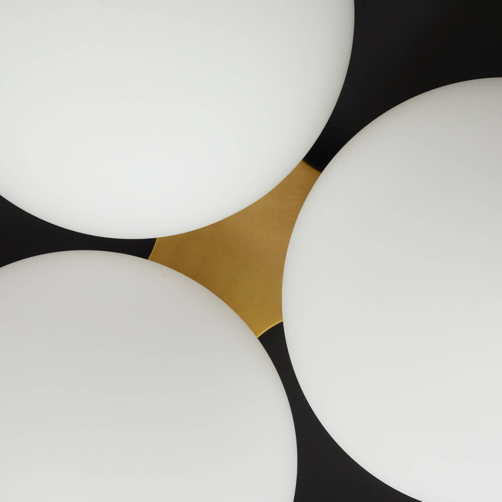 Signature Glaze Large Flush Mount – Black