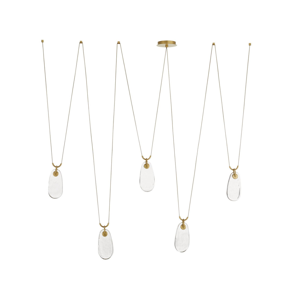 Sculptural Melt Chandelier – Gold