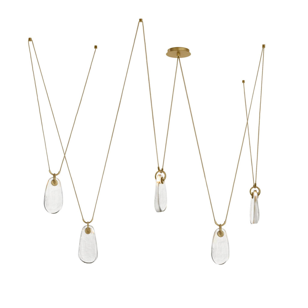 Sculptural Melt Chandelier – Gold