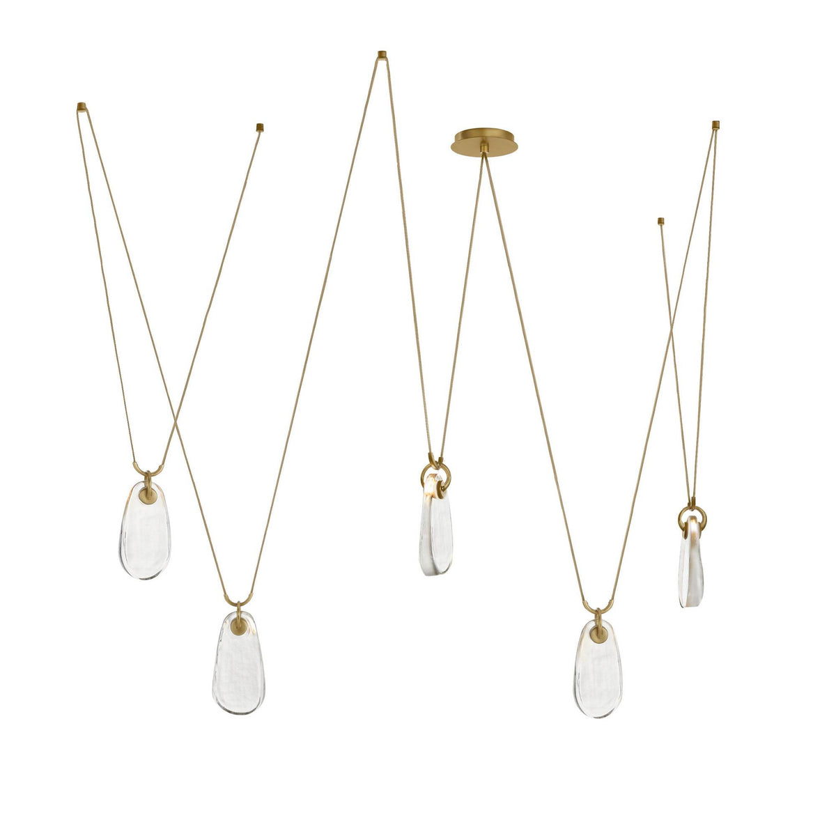 Sculptural Melt Chandelier – Gold
