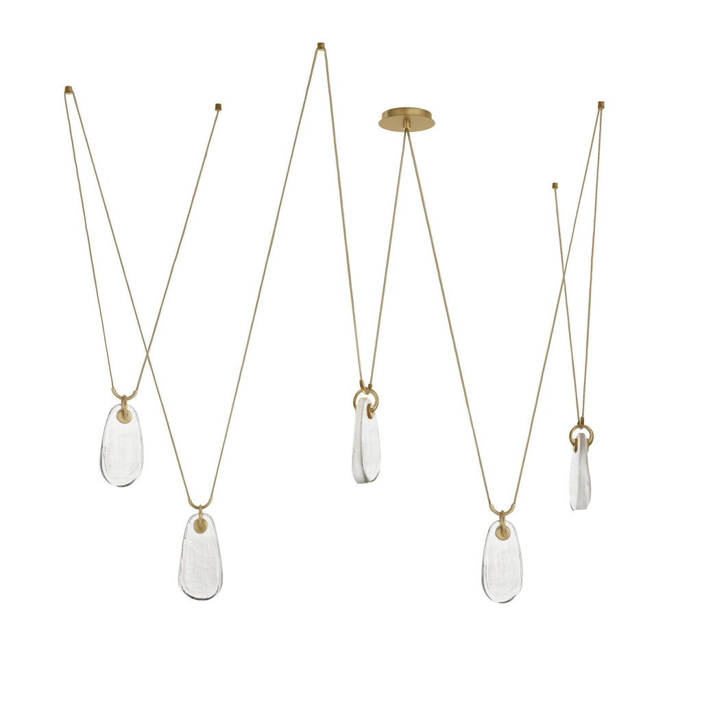 Sculptural Melt Chandelier – Gold