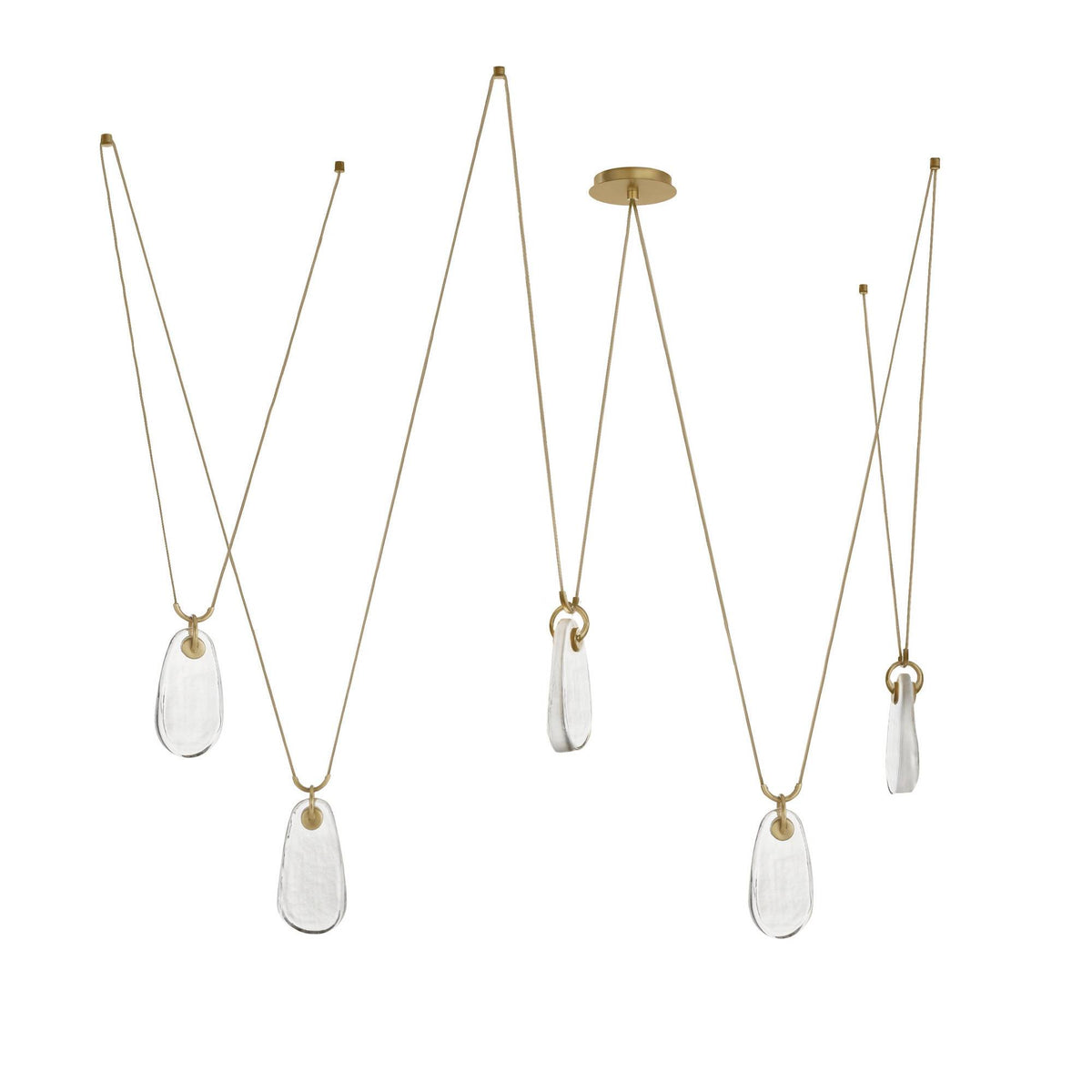 Sculptural Melt Chandelier – Gold