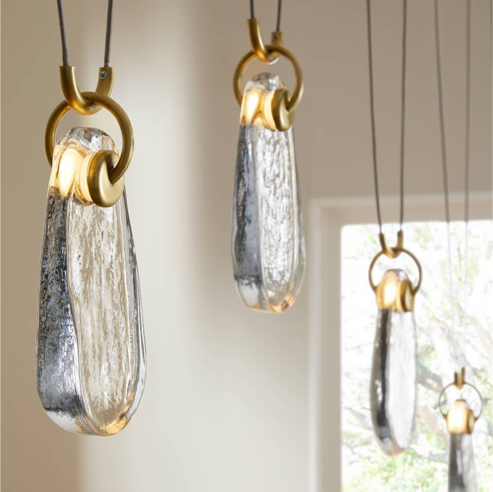 Sculptural Melt Chandelier – Gold