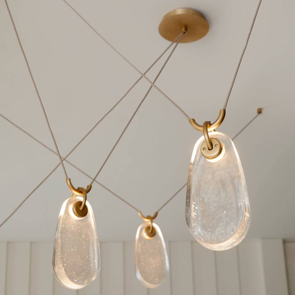 Sculptural Melt Chandelier – Gold